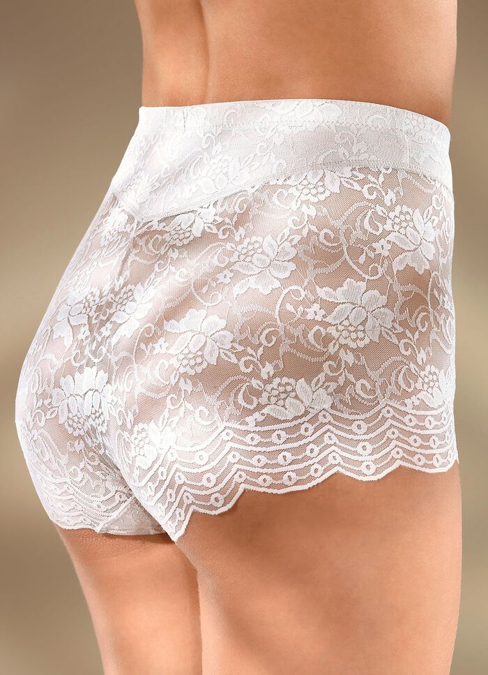 Dreierpack Pants aus Elastikspitze 