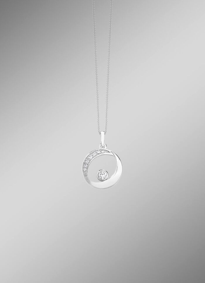 Moderner Anh&auml;nger mit Zirkonia 