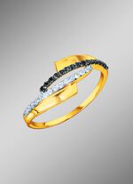 Feiner Damenring mit synth. Zirkonia 