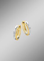 Elegante Klappcreolen mit Brillanten 