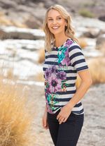 Shirt mit Blumenmotiv 