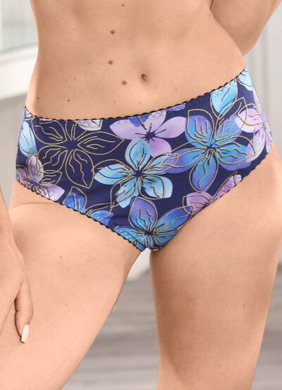 Zweierpack Slips mit farbharmonischem Floraldessin 