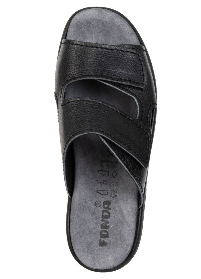 Bequeme Herren-Pantoletten, Weite K, mit Klettverschluss 