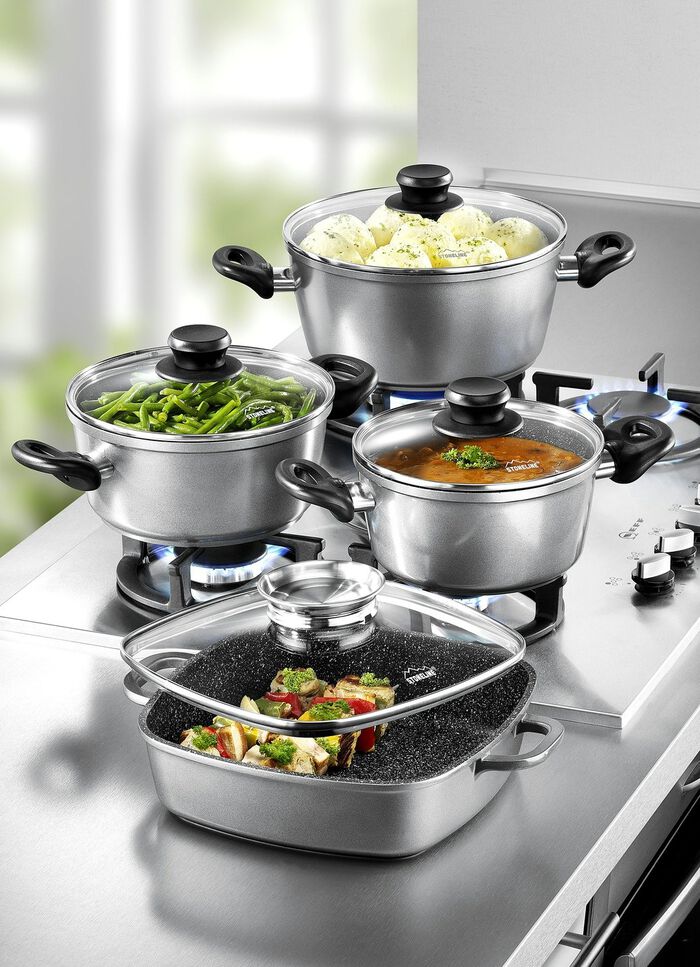 Stoneline &ndash; Topf-Set, 10-teilig: Eine Anschaffung f&uuml;rs Leben 