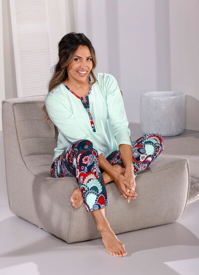 Zweierpack Schlafanz&uuml;ge aus Baumwolle, lang- und kurzarm 