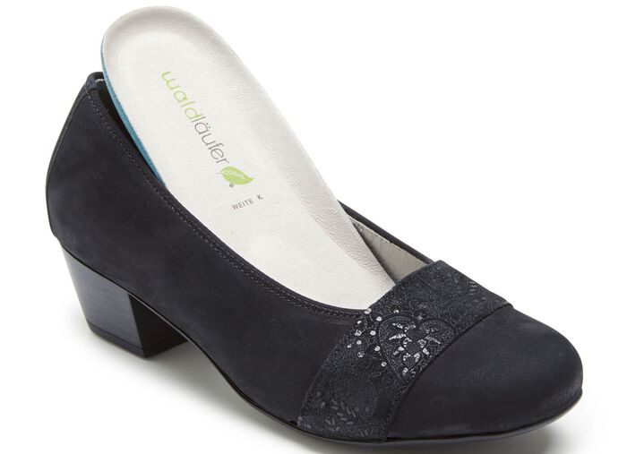 Waldl&auml;ufer, bequeme Damen-Pumps, Weite K, mit herausnehmbarem Fu&szlig;bett 