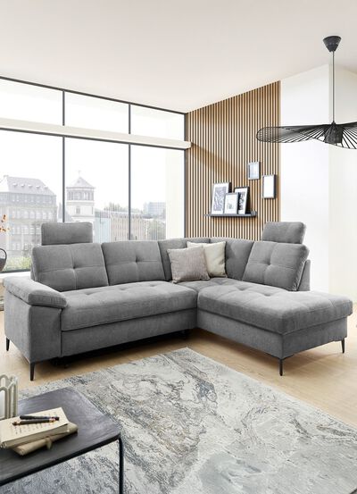 Ansprechende Polsterecke mit komfortabler Bettfunktion 