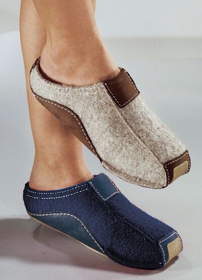 HAFLINGER Hausschuh, Walkstoff aus Schurwolle 