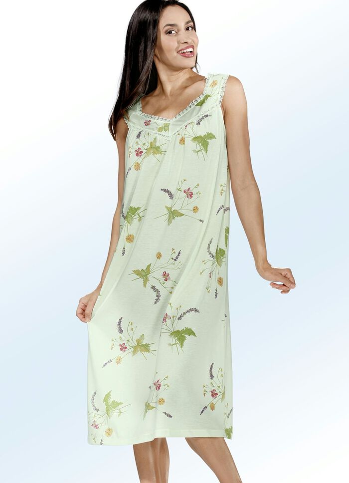 Nachthemd, breite Tr&auml;ger mit V-Ausschnitt 