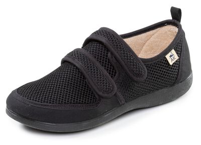 Bequeme Damen-Klettschuhe, Weite H, aus Mesh und Textilmaterial 