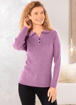 Pullover aus Boucl&eacute;garn 