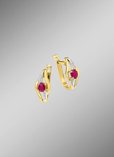 Ohrringe mit Rubin 