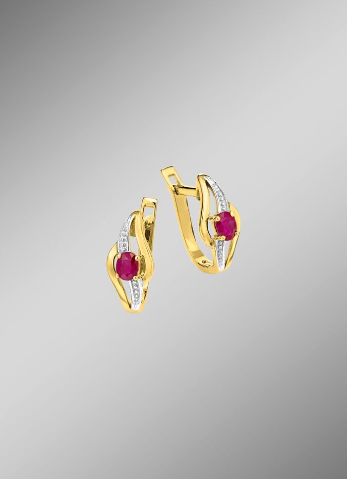 Ohrringe mit Rubin 