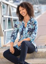 Shirt-Tunika mit Zierknopfleiste 