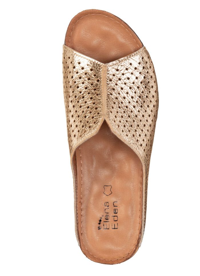 ELENA EDEN, sommerliche Damen-Pantoletten, aus Leder 