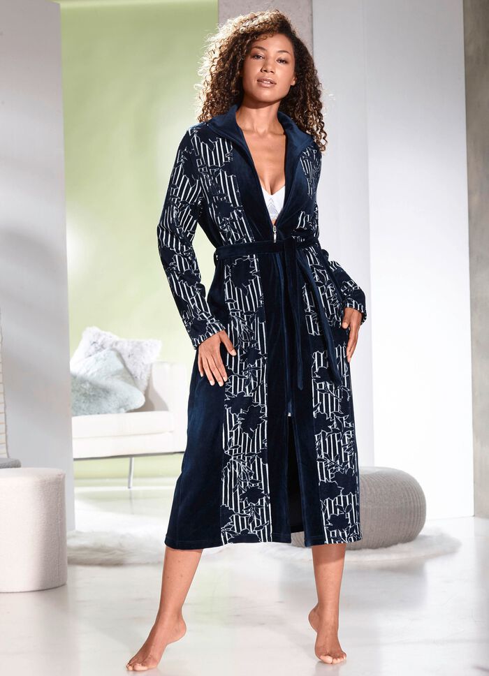 Hausmantel mit Rei&szlig;verschluss 