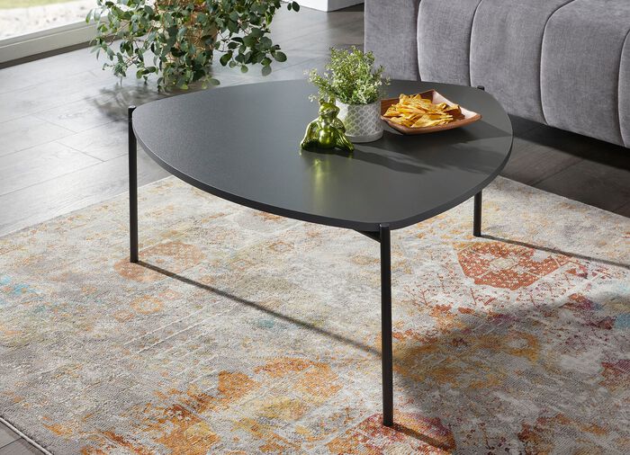 Couchtisch im Loft-Design mit Metallgestell 