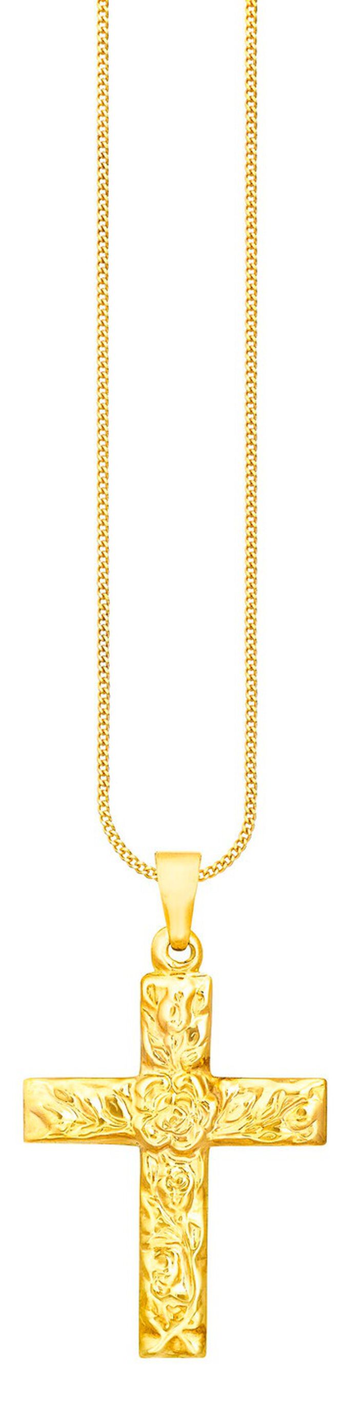 Klassischer Kreuz-Anh&auml;nger mit Struktur 