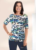 Shirt mit U-Boot-Ausschnitt  