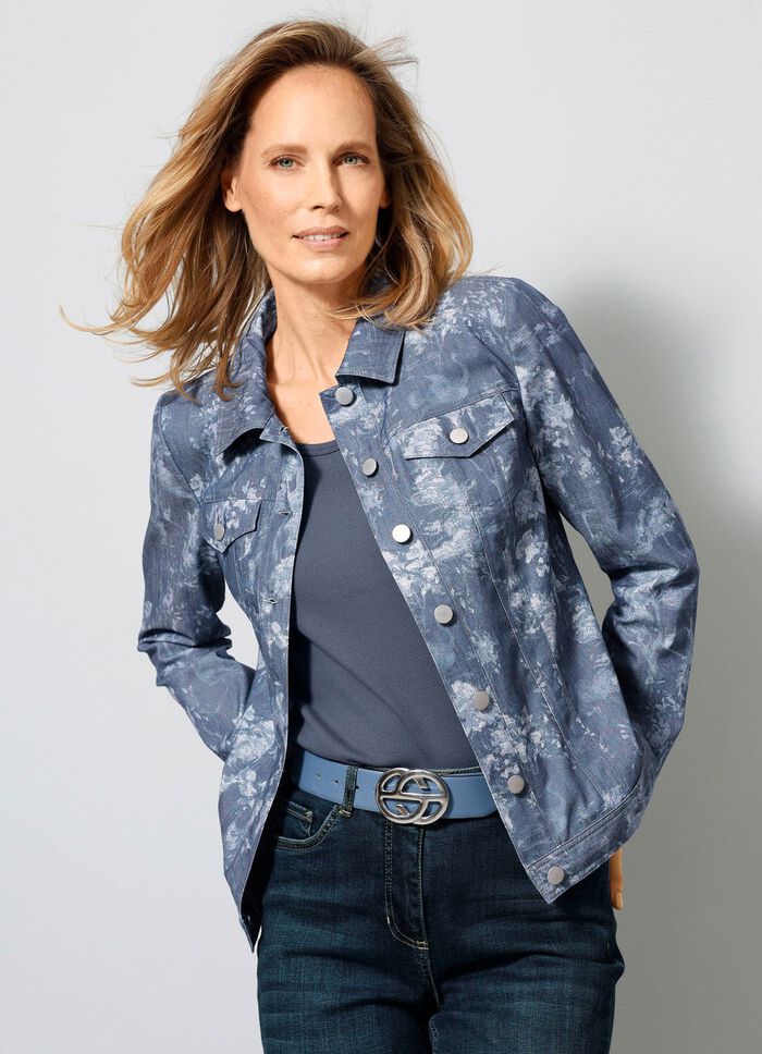Jeansjacke mit Knopfleiste 