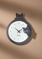 Wanduhr Katze aus Eisen 