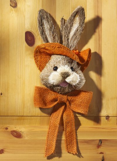 Hasenkopf aus Naturfasern 