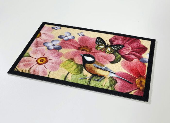 Farbenpr&auml;chtige Fu&szlig;matte mit rutschhemmender R&uuml;ckseite 