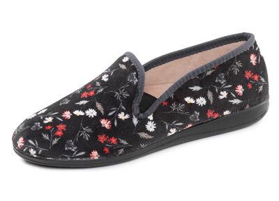 Klassische Damen-Hausschuhe, mit Gummizug 