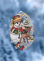 Fensterbild aus Echter Plauener Spitze 