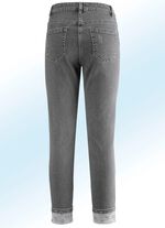 Edel-Jeans in 7/8-L&auml;nge mit h&uuml;bschem Glitzersteinchenbesatz 