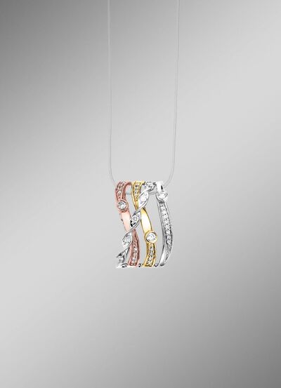 Anh&auml;nger mit 8 Brillanten und 24 Diamanten 