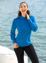 Rollkragenshirt mit Smok-Einsatz 