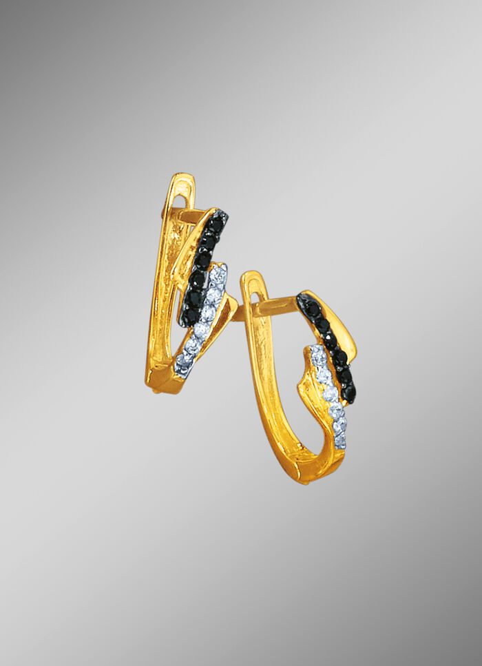 Klappcreolen mit Zirkonia 