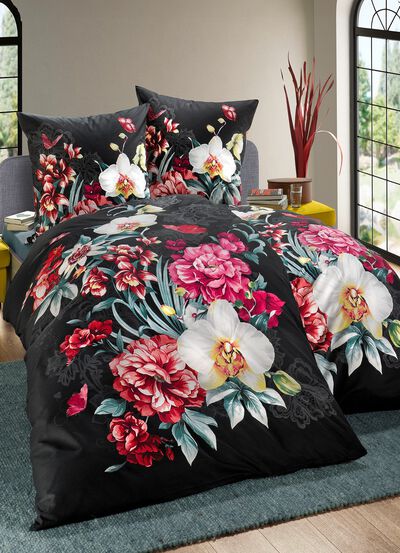 Kaeppel-Bettw&auml;sche-Garnitur mit Rei&szlig;verschluss 