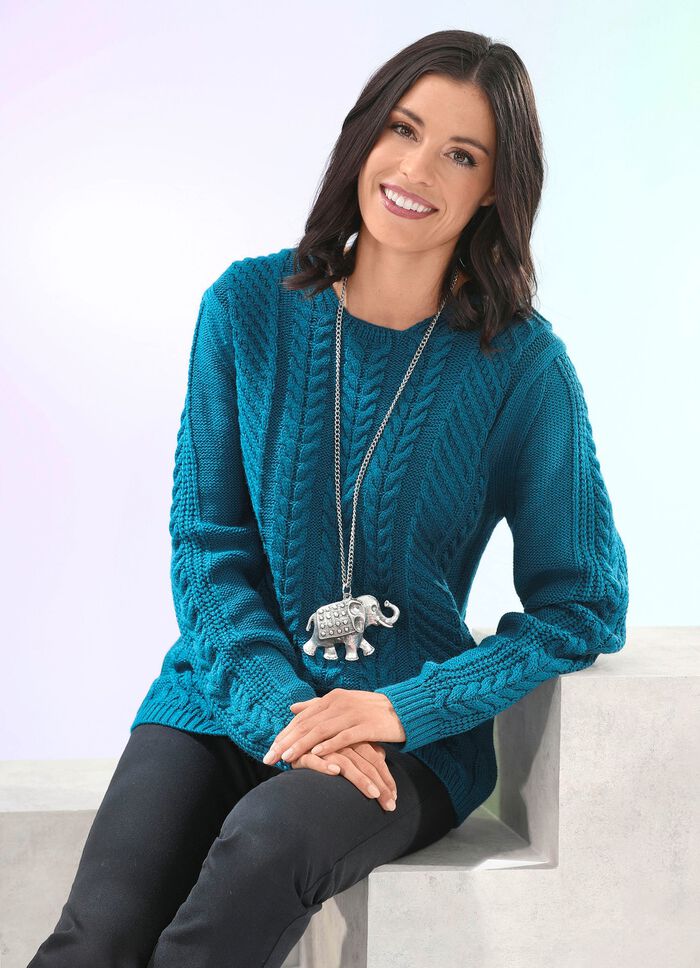 Pullover in Strukturmix 