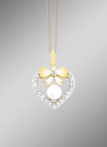 Anh&auml;nger mit 19 Brillanten und S&uuml;&szlig;wasser-Zuchtperle 