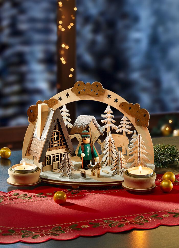 Teelichthalter aus Holz 