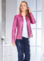 Kurzjacke aus Nappaleder-Imitat 