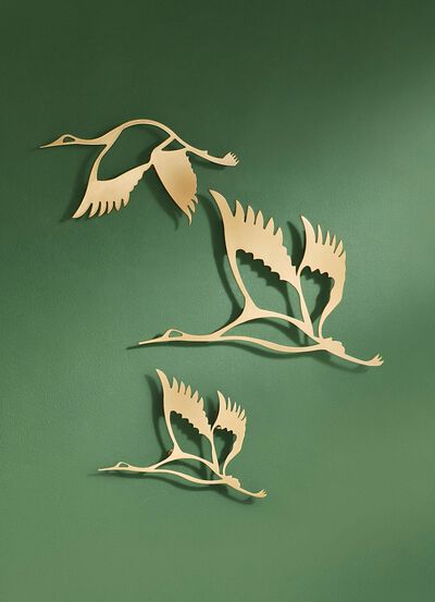 Wanddekoration aus Metall, 3-teilig  