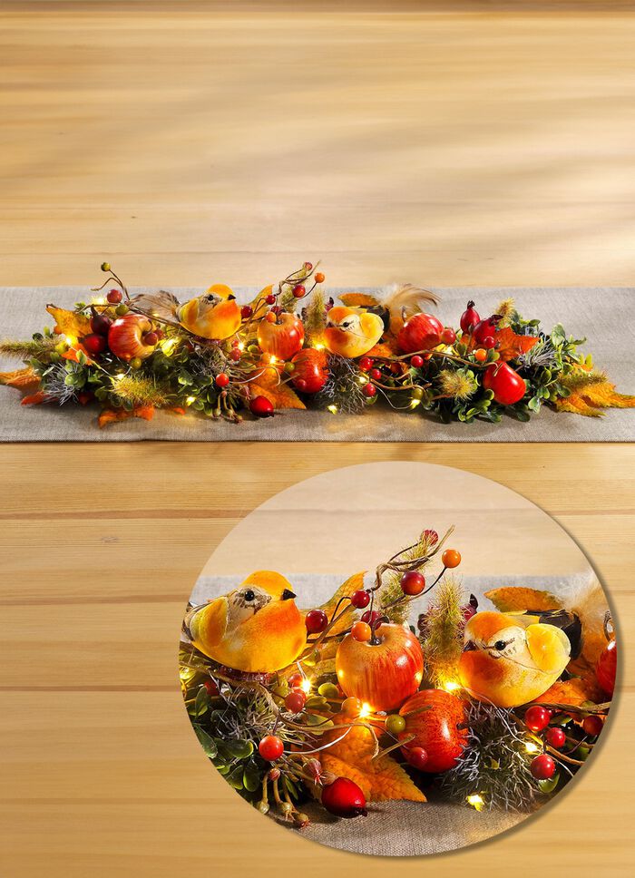 Herbstlich beleuchteter Tischaufleger 