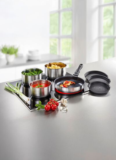 Kochgeschirr-Set aus rostfreiem Edelstahl, 8-teilig 