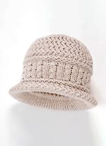 Warmer Damen-Hut, mit Rundum-Gummizug 