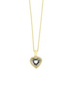 Anh&auml;nger mit synth. Zirkonia und blauen Schmucksteinen 