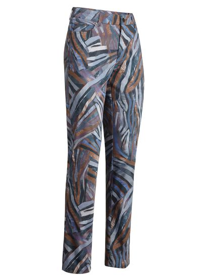 Hose mit r&uuml;ckw&auml;rtigen Dehnbundeins&auml;tzen 