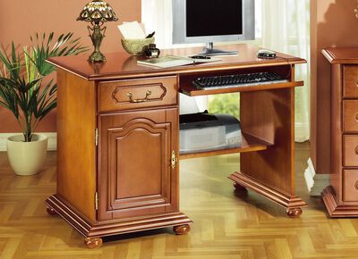 Computer-Schreibtisch mit Echtholfurnier 