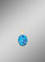 Anh&auml;nger mit Mosaik-Opaltriplette, beh. 