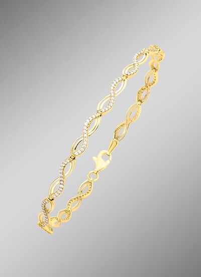 Interessantes Armband mit synth. Zirkonia 