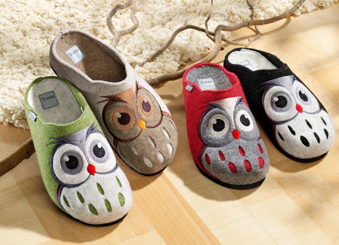 Damen-Hausschuh aus echtem Naturwollfilz 