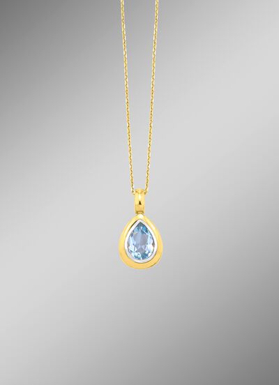 Wundervoller Tropfen-Anh&auml;nger mit Ankerkette 