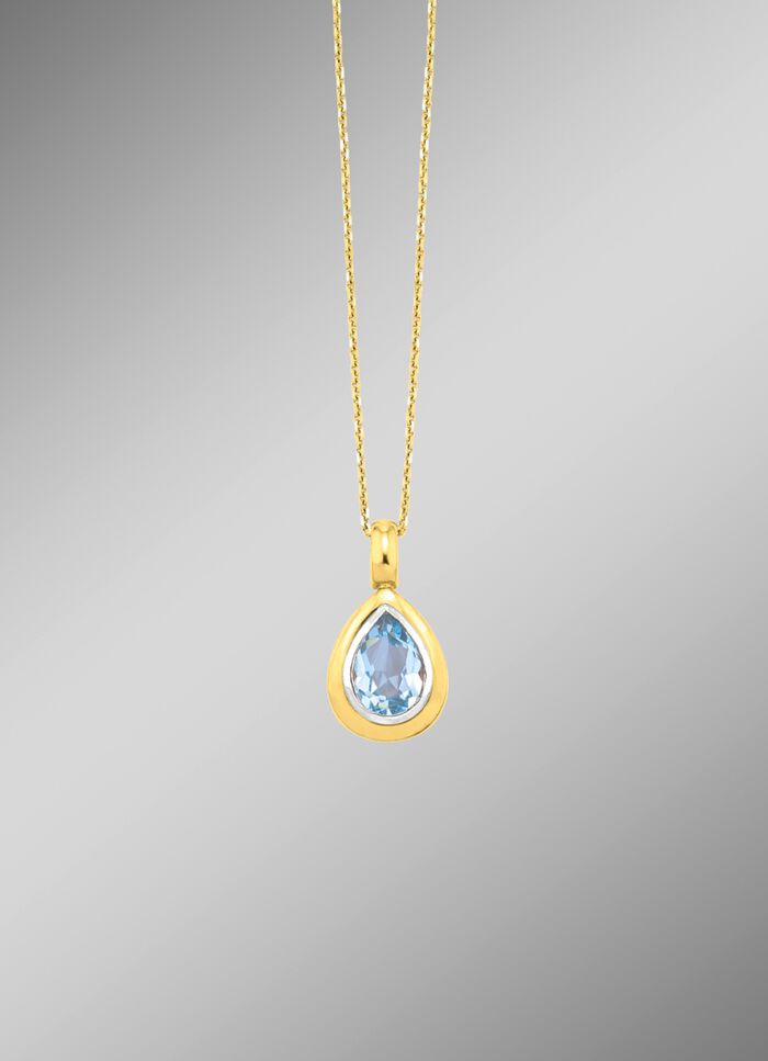 Wundervoller Tropfen-Anh&auml;nger mit Ankerkette 